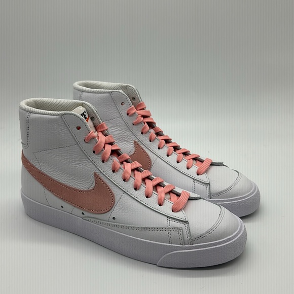 New Nike Mid Blazer ‘77 Men's White/Pink Casual Sneakers DO7432-900 NIB No LID - Picture 2 of 7